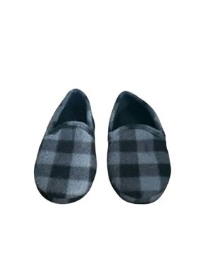Buffalo Check Print Fleece Slip On Slippers Size 7/8